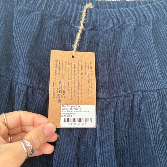 The simple folk corduroy culottes indigo - Picture 6 of 7
